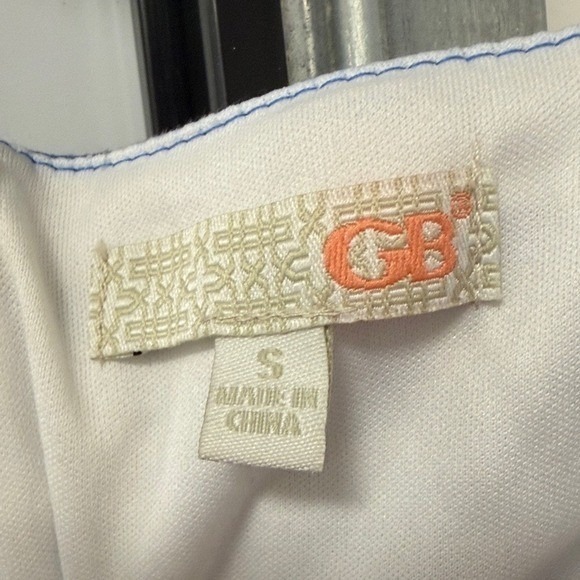 GB Gianni Bini Women's Blue and White Spaghetti Strap Small Mini Derby Dress - Picture 7 of 13